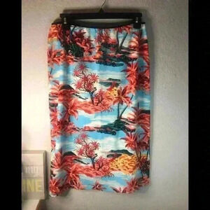 Central Park West Hawaiian stretchy skirt sz M